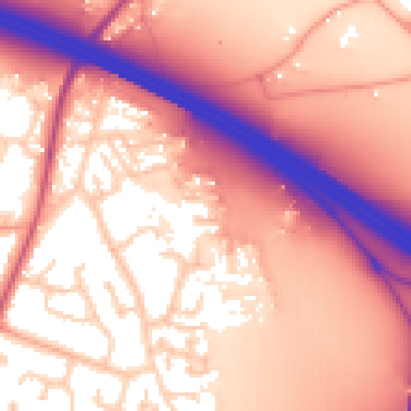 Daytime road noise heatmap for RG41 5RN