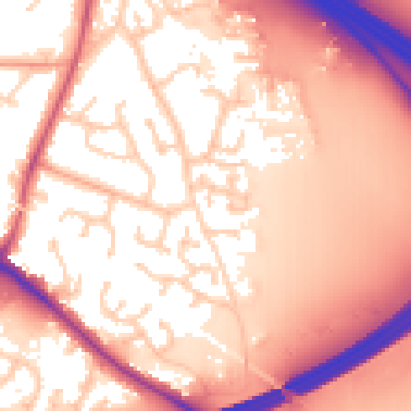 Daytime road noise heatmap for RG41 5TN