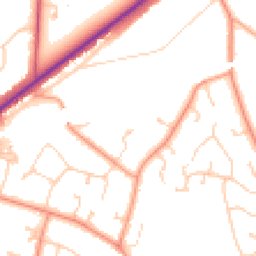 Daytime road noise heatmap for RG5 3AJ