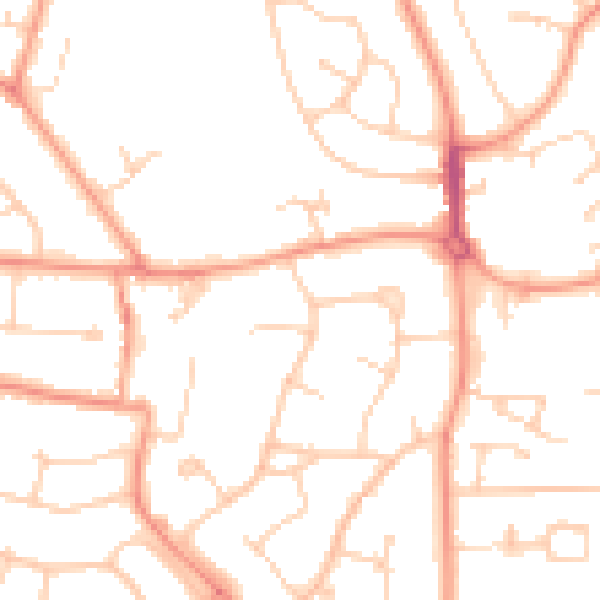 Daytime road noise heatmap for RG5 4JH