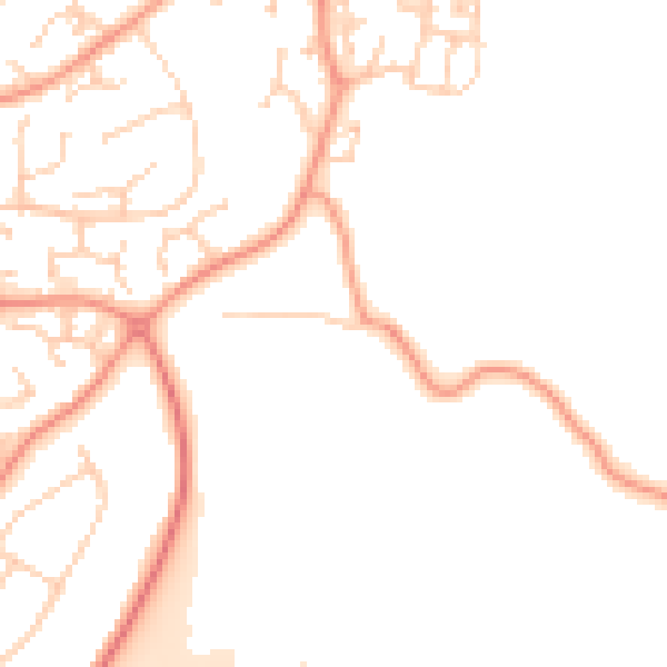 Daytime road noise heatmap for RG5 4TD