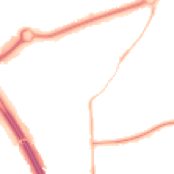 Night-time road noise heatmap for RG6 1EA