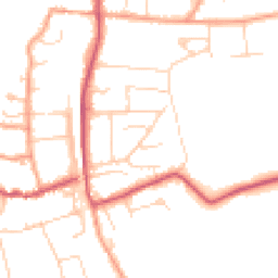 Daytime road noise heatmap for RG8 0AL