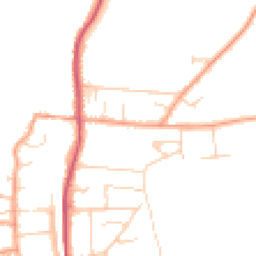 Daytime road noise heatmap for RG8 0DU