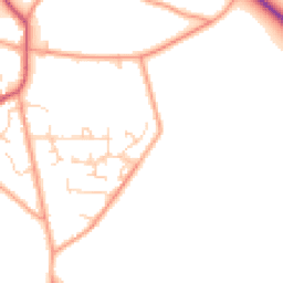 Daytime road noise heatmap for RG8 0SL