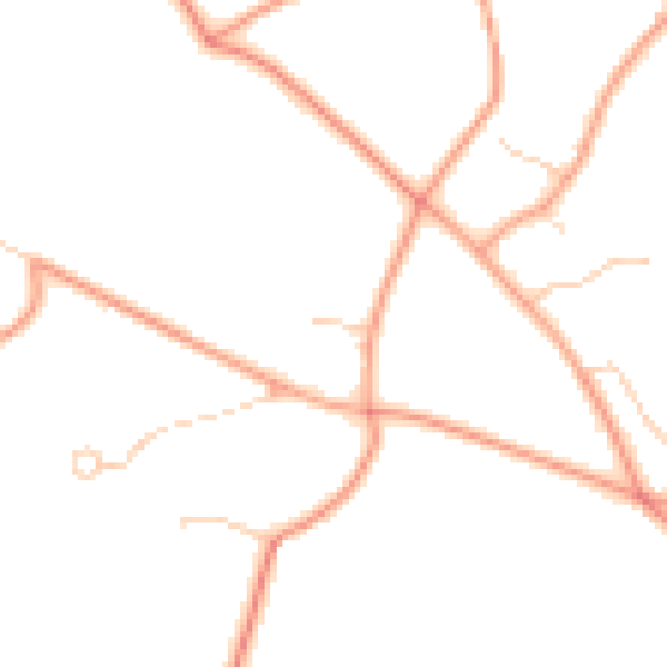 Daytime road noise heatmap for RG8 8SZ