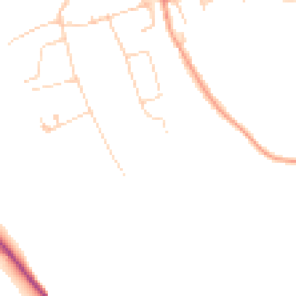 Daytime road noise heatmap for RG8 9EF