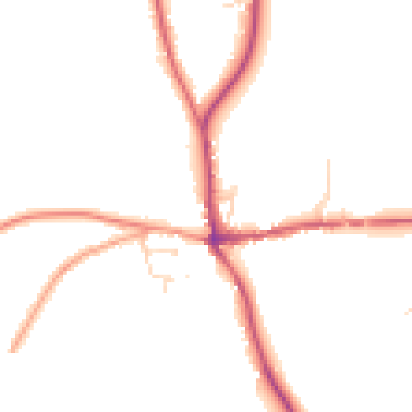 Daytime road noise heatmap for RG8 9JT