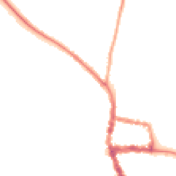 Night-time road noise heatmap for RG9 2DL