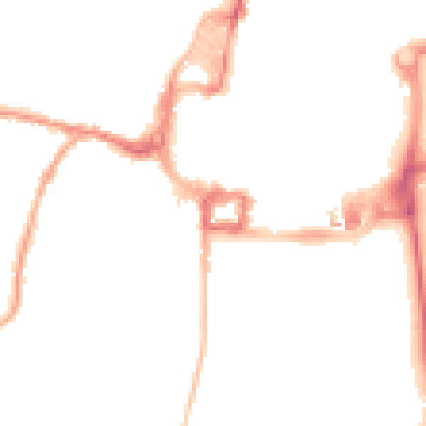 Night-time road noise heatmap for RH10 1BH