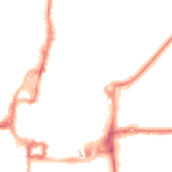 Night-time road noise heatmap for RH10 1DF