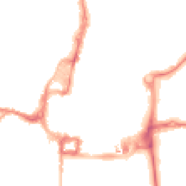 Night-time road noise heatmap for RH10 1DX