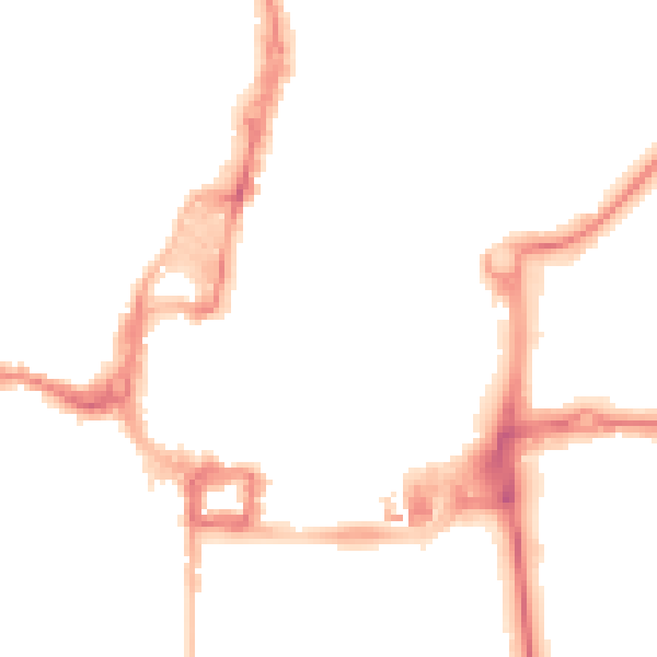 Night-time road noise heatmap for RH10 1DY