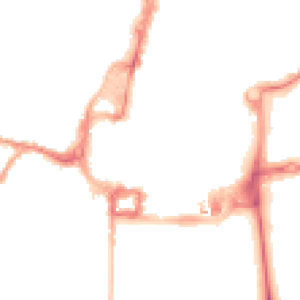 Night-time road noise heatmap for RH10 1HG