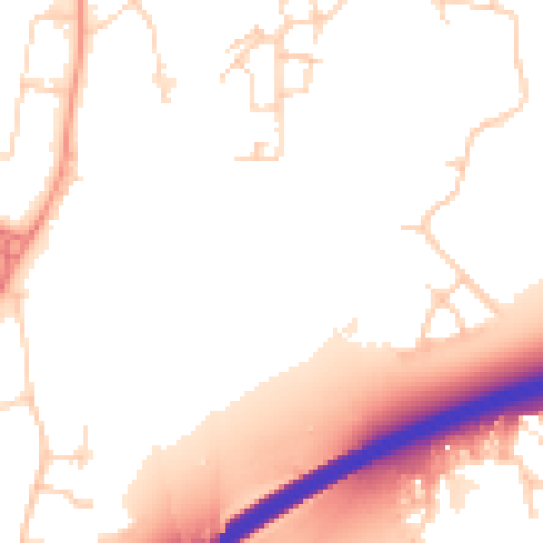 Daytime road noise heatmap for RH10 2AF