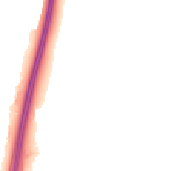 Night-time road noise heatmap for RH10 2AZ