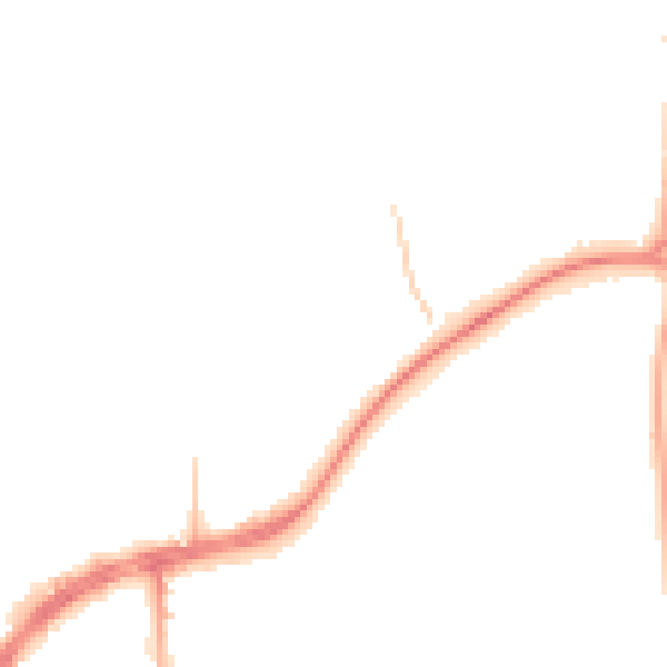 Night-time road noise heatmap for RH10 3BY