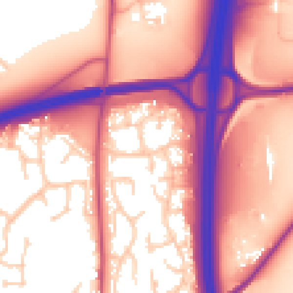 Daytime road noise heatmap for RH10 3ND