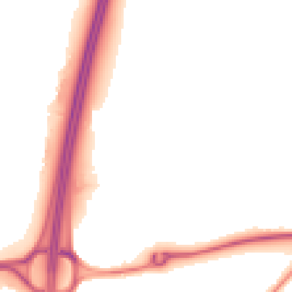 Night-time road noise heatmap for RH10 3WW