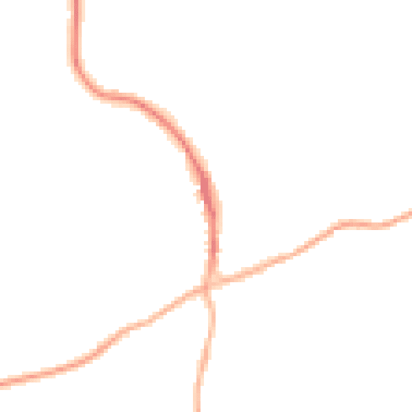 Night-time road noise heatmap for RH10 4NS