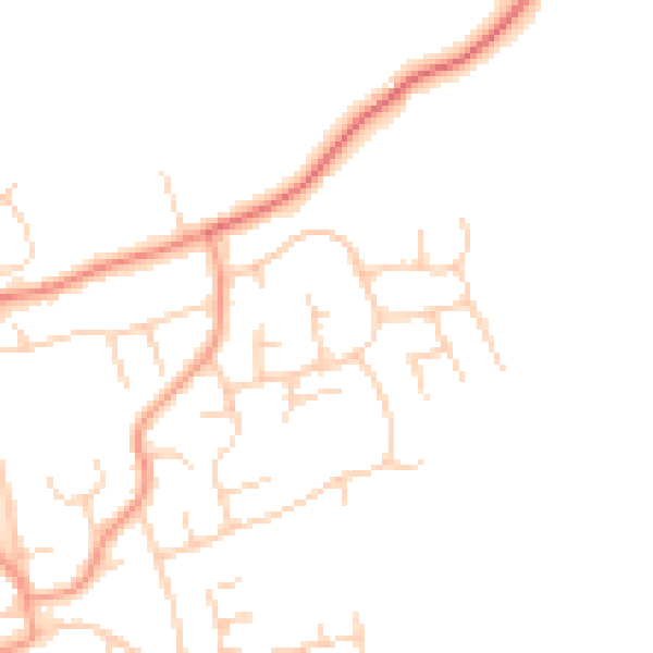Daytime road noise heatmap for RH10 4PG