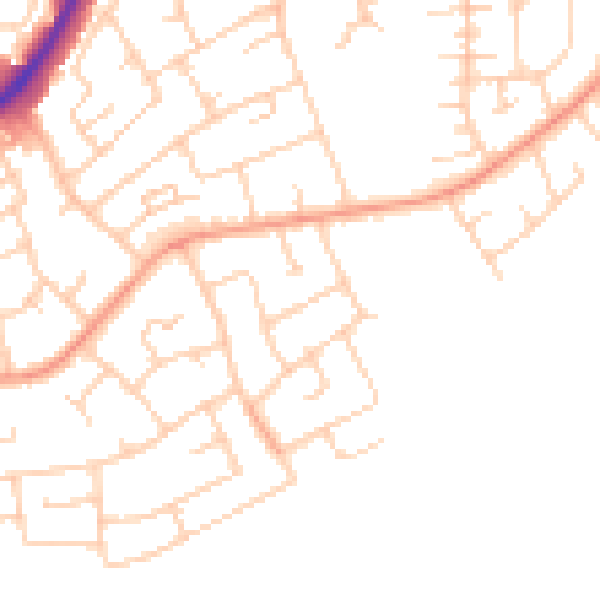 Daytime road noise heatmap for RH10 5LB