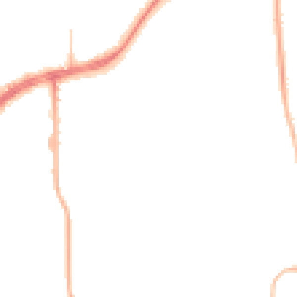 Night-time road noise heatmap for RH10 7AW