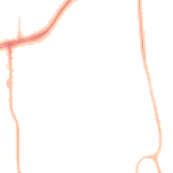 Night-time road noise heatmap for RH10 7DL