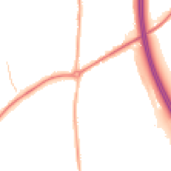 Night-time road noise heatmap for RH10 7FR