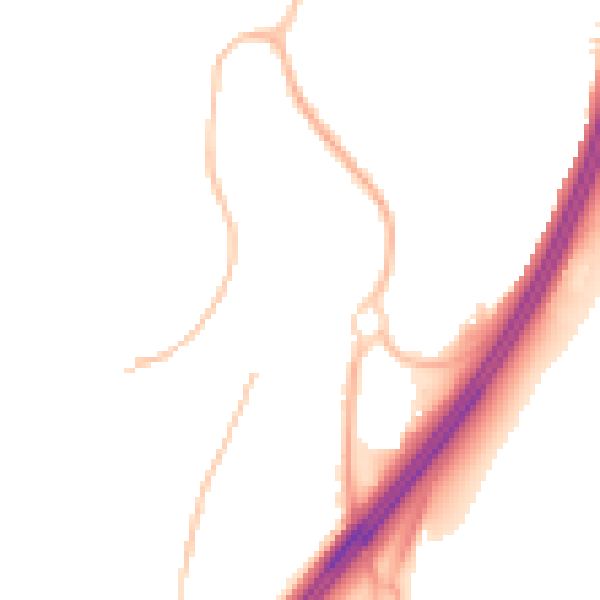 Night-time road noise heatmap for RH10 7HF