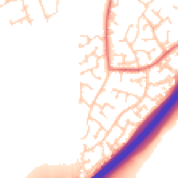 Daytime road noise heatmap for RH10 7HW