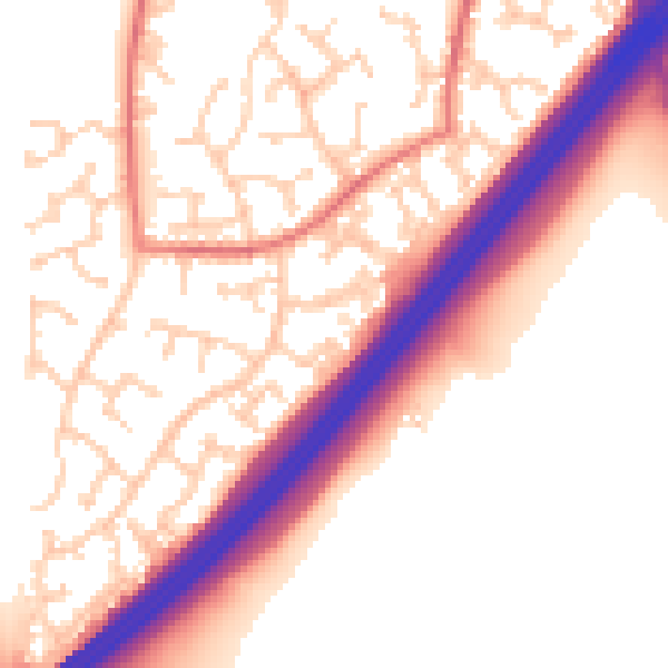 Daytime road noise heatmap for RH10 7LJ