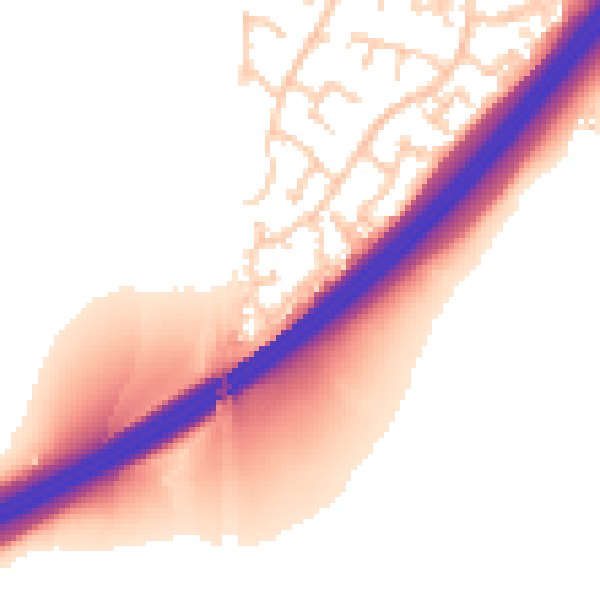 Daytime road noise heatmap for RH10 7LR