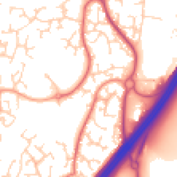 Daytime road noise heatmap for RH10 7QY