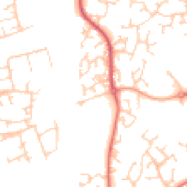 Daytime road noise heatmap for RH10 7XE