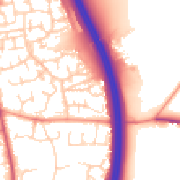 Daytime road noise heatmap for RH10 7XH
