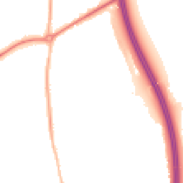 Night-time road noise heatmap for RH10 7XS