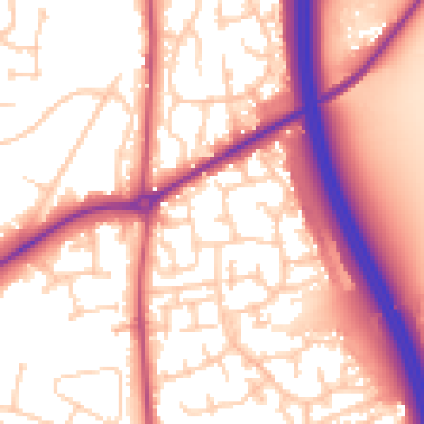 Daytime road noise heatmap for RH10 7YF