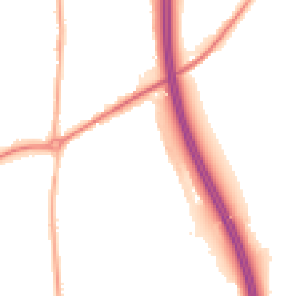 Night-time road noise heatmap for RH10 7YL