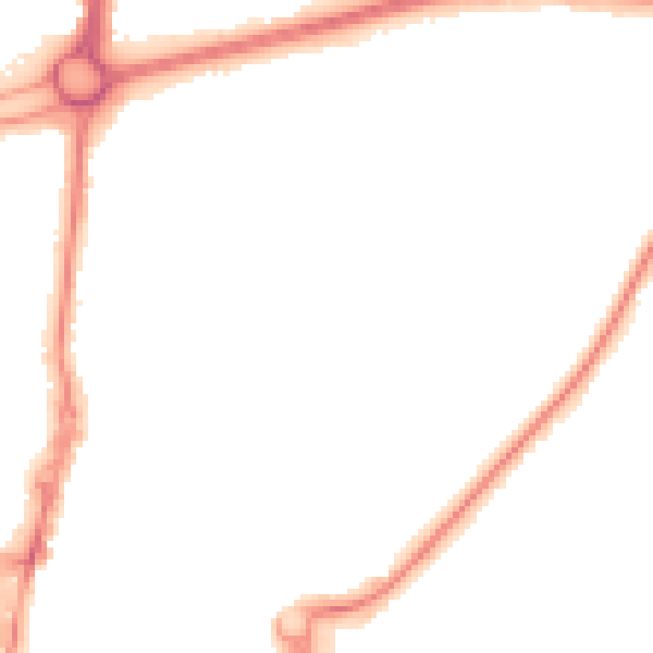 Night-time road noise heatmap for RH10 8DS