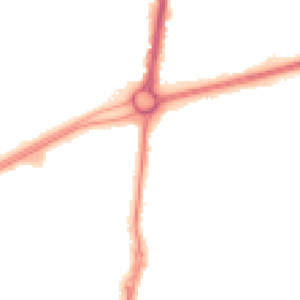 Night-time road noise heatmap for RH10 8DW
