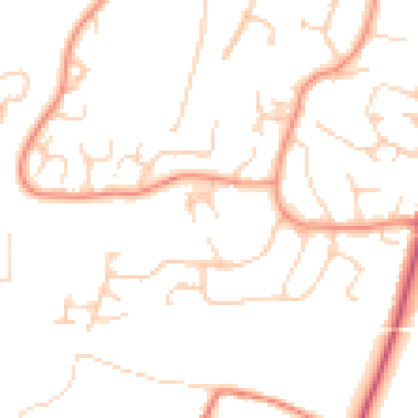 Daytime road noise heatmap for RH12 1PX