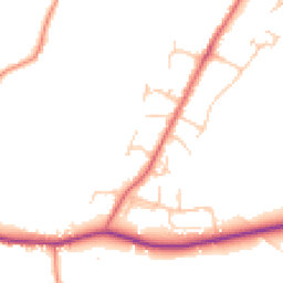 Daytime road noise heatmap for RH12 3HE