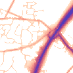 Daytime road noise heatmap for RH12 3NJ