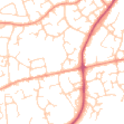 Daytime road noise heatmap for RH12 4EY