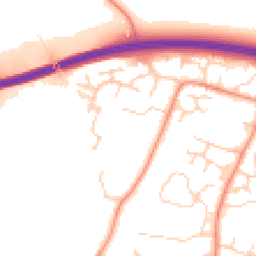 Daytime road noise heatmap for RH12 5HU