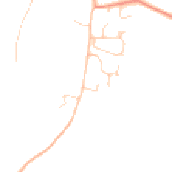 Daytime road noise heatmap for RH13 0BJ