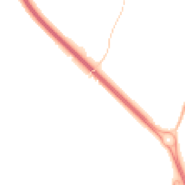 Night-time road noise heatmap for RH13 0JZ
