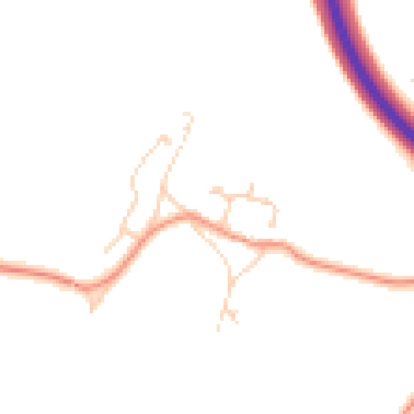 Daytime road noise heatmap for RH13 0TJ