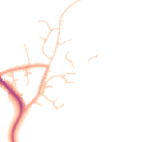 Daytime road noise heatmap for RH13 6EE